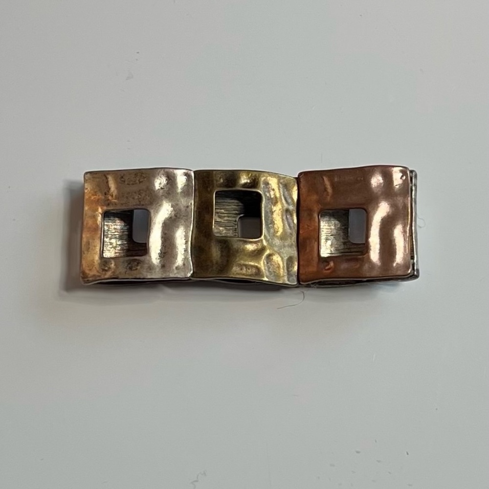 Vintage Multi-Toned Industrial Style Cuff Link Bracelet